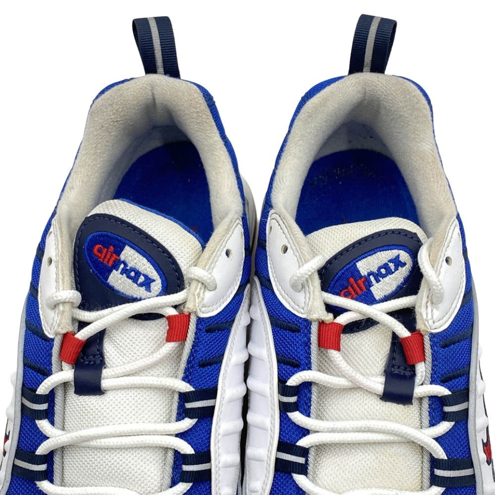 NIKE ナイキ 2018年製 640744-100 Air Max 98 University Red Obsidian エアマックス98 ユニバーシティ レッド オブジディアン ローカット スニーカー ホワイト系 ブルー系 27cm【中古】