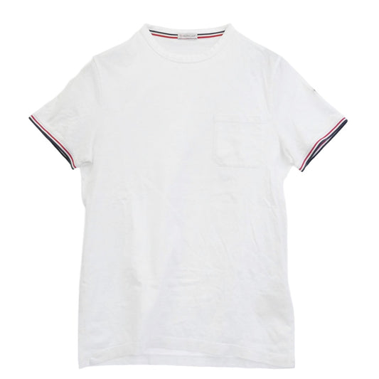 MONCLER モンクレール C10918019800 MAGLIA T-SHIRT マグリア ポケット 半袖Ｔシャツ ホワイト系 M【中古】
