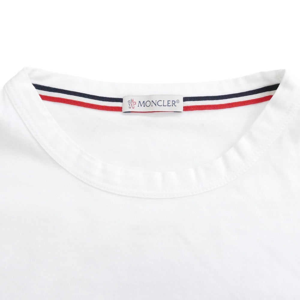 MONCLER モンクレール C10918019800 MAGLIA T-SHIRT マグリア ポケット 半袖Ｔシャツ ホワイト系 M【中古】