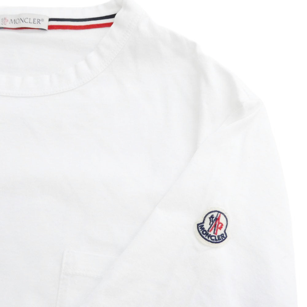 MONCLER モンクレール C10918019800 MAGLIA T-SHIRT マグリア ポケット 半袖Ｔシャツ ホワイト系 M【中古】