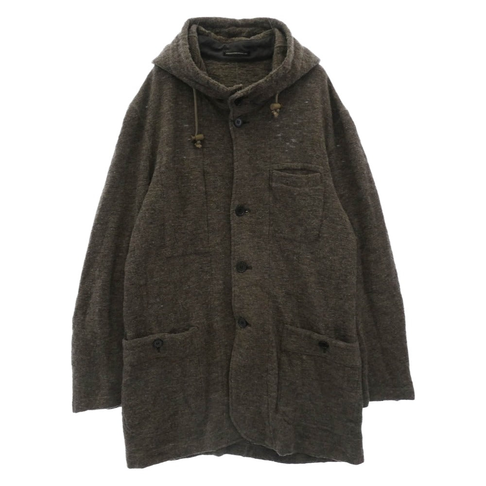 Y's Yohji Yamamoto ワイズ ヨウジヤマモト MZ-J24-109 ウール フード ロング コート ブラウン系 3【中古】