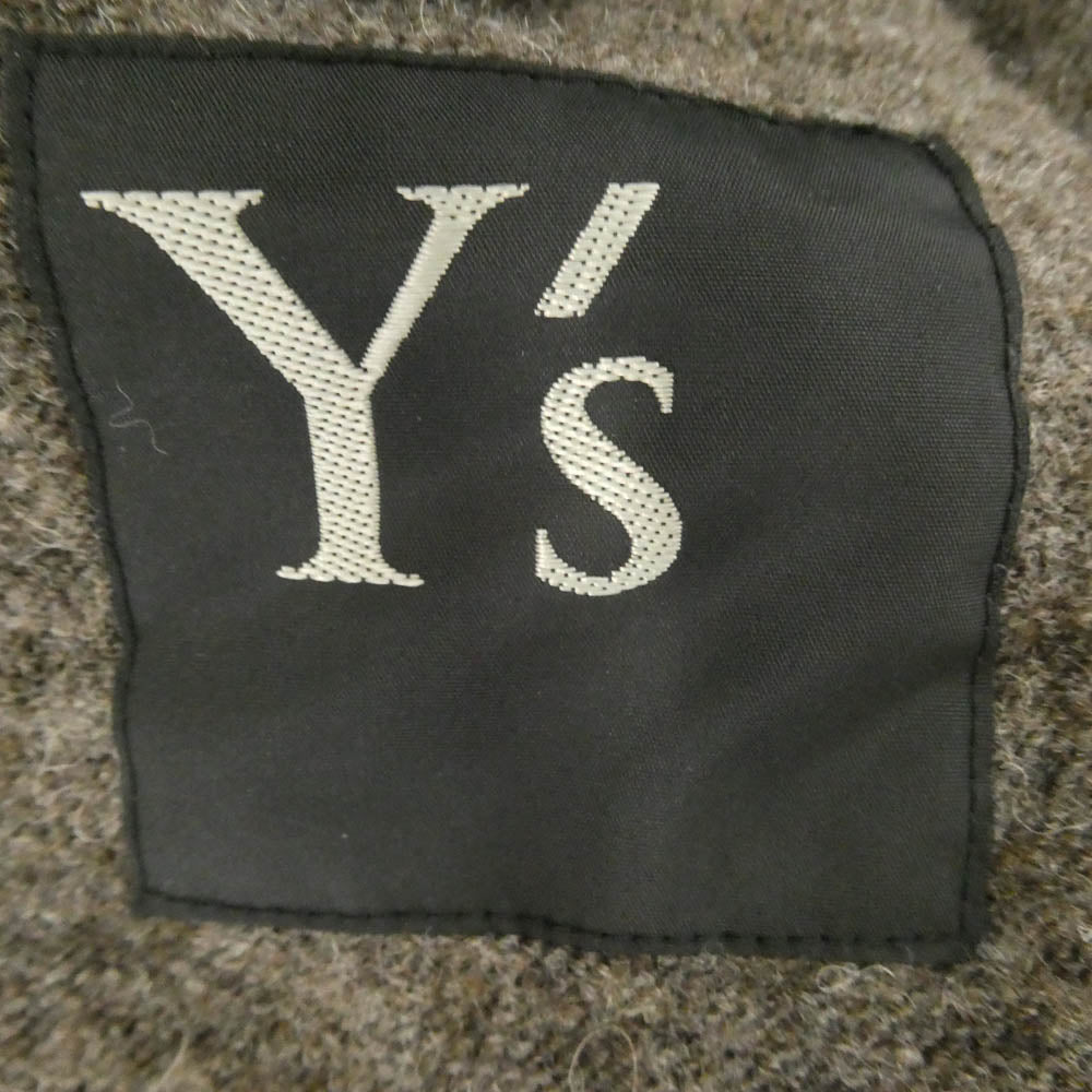 Y's Yohji Yamamoto ワイズ ヨウジヤマモト MZ-J24-109 ウール フード ロング コート ブラウン系 3【中古】