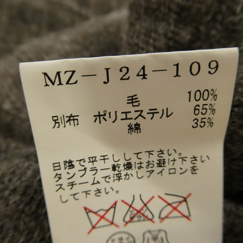 Y's Yohji Yamamoto ワイズ ヨウジヤマモト MZ-J24-109 ウール フード ロング コート ブラウン系 3【中古】