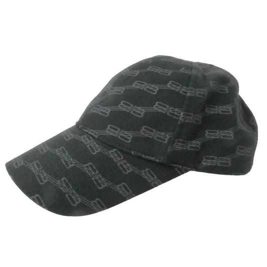 BALENCIAGA バレンシアガ 704104 BB Monogram Logo 6 Panel-Cap BBモノグラム キャップ ダークグレー系 L【中古】