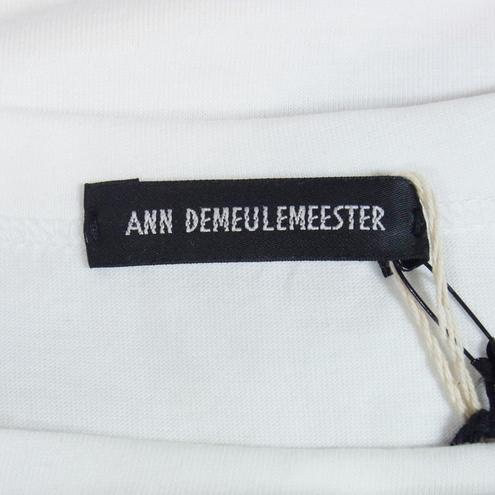 ANN DEMEULEMEESTER アンドゥムルメステール 2201-W-JE43-228-003 Heaven Tee ヘブン プリント クルーネック 半袖 Tシャツ カットソー ホワイト系 L【中古】