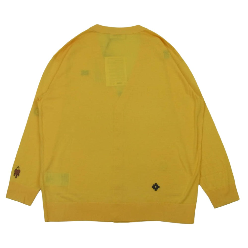 DSQUARED2 ディースクエアード 22AW S75HA1148 S16794 ワッペン付き オーバーサイズ ニット カーディガン イエロー系 S【極上美品】【中古】