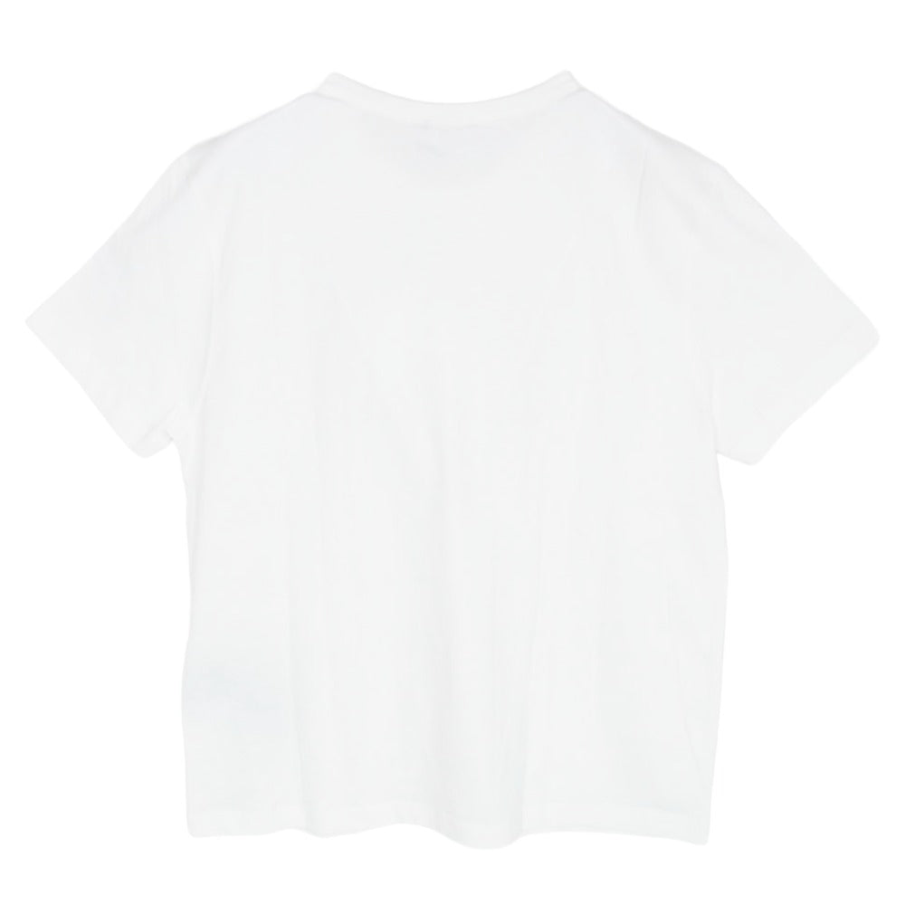 ANN DEMEULEMEESTER アンドゥムルメステール 2201-W-JE43-228-001 Logo Tee ロゴプリント クルーネック 半袖 Tシャツ カットソー ホワイト系 L【極上美品】【中古】