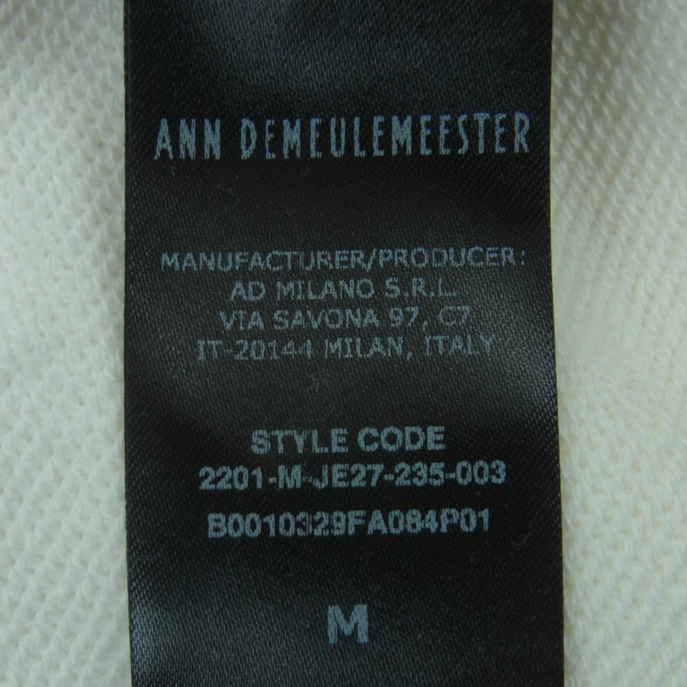 ANN DEMEULEMEESTER アンドゥムルメステール 2201-M-JE27-235-003 Heaven Oversized Hoodie ヘブン オーバーサイズ プルオーバー フーディー パーカー ホワイト系 M【極上美品】【中古】