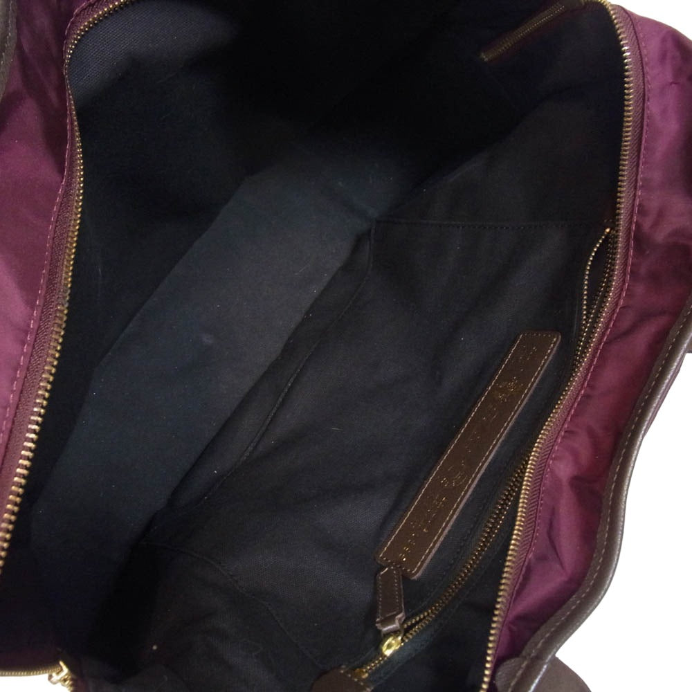 Felisi フェリージ イタリア製 1895 レザーハンドル トートバッグ エンジ系【中古】