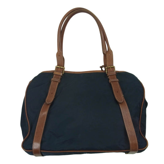 Felisi フェリージ イタリア製 01-67 レザー ハンドル トート バッグ ダークネイビー系 ブラウン系【中古】