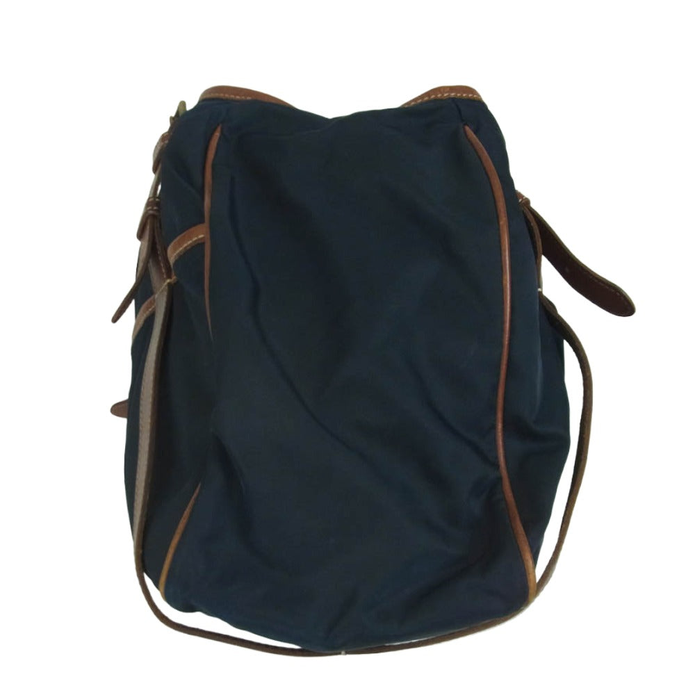 Felisi フェリージ イタリア製 01-67 レザー ハンドル トート バッグ ダークネイビー系 ブラウン系【中古】