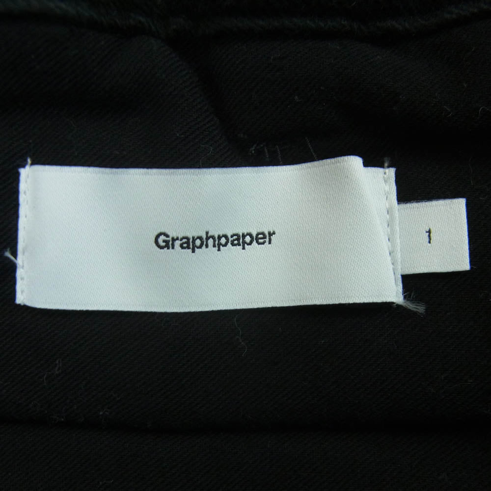 GRAPHPAPER グラフペーパー 23AW GM233-40243B Supima Moleskin Tapered Trousers スーピマ モールスキン テーパード トラウザーズ パンツ ブラック系 1【中古】