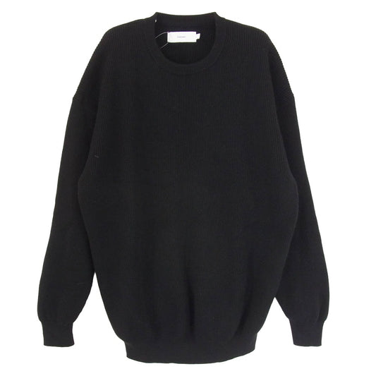 GRAPHPAPER グラフペーパー 24AW GU243-80092B High Density Crew Neck Knit ハイ デンシティ クルーネック 長袖 ニット ブラック系 1【中古】