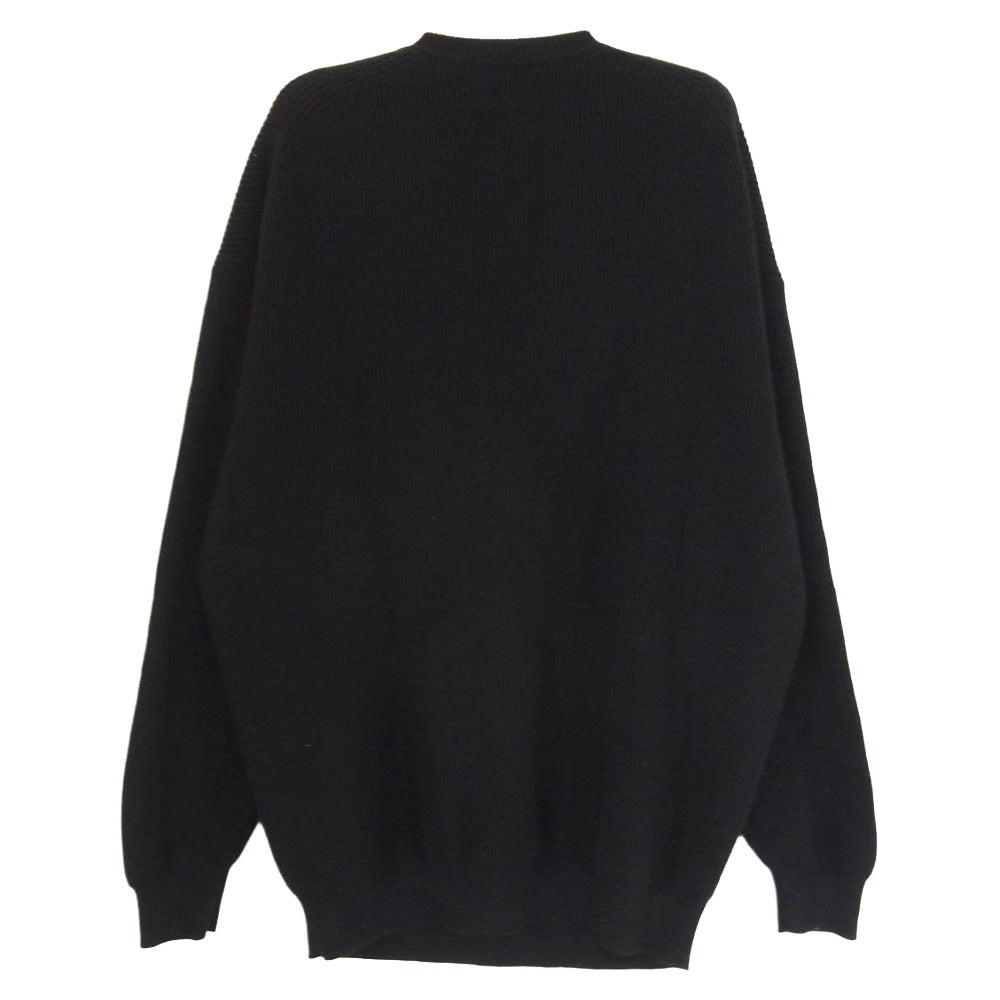 GRAPHPAPER グラフペーパー 24AW GU243-80092B High Density Crew Neck Knit ハイ デンシティ クルーネック 長袖 ニット ブラック系 1【中古】