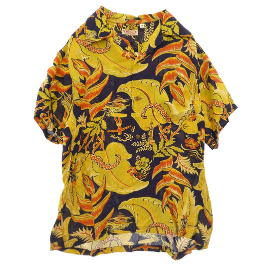 SUN SURF サンサーフ SS34453 HANGING HELICONIA ハンギングヘリコニア 半袖 アロハシャツ ネイビー系 マルチカラー系 M【中古】