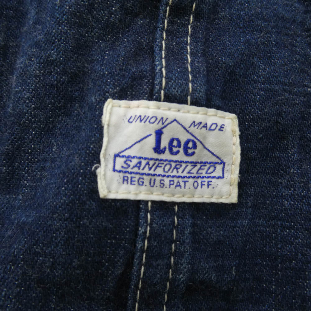 Lee リー WAREHOUSE ウエアハウス 95748 日本製 コットン デニム オーバーオール インディゴブルー系 36【中古】