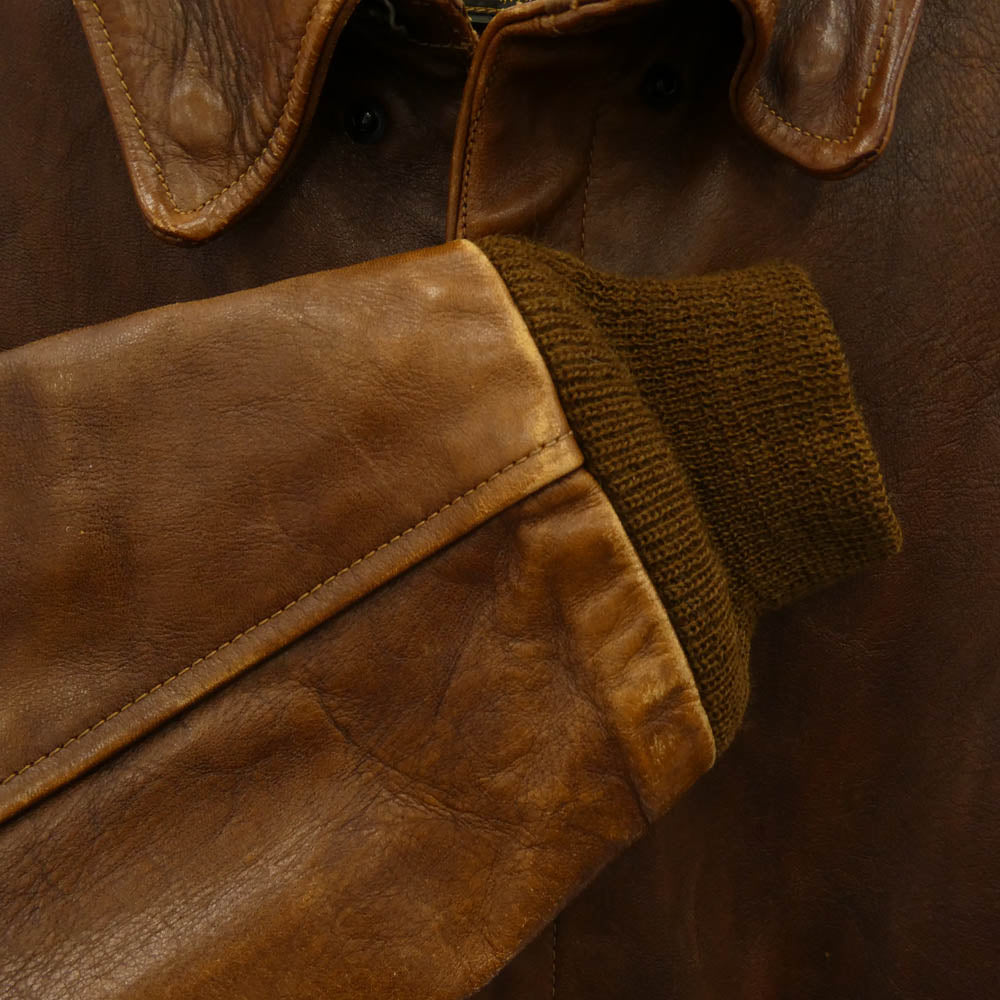 Buzz Rickson's バズリクソンズ BR80105 HORSEHIDE FLIGHT JACKET A-2 ホースハイド フライト ジャケット ブラウン系 40【中古】