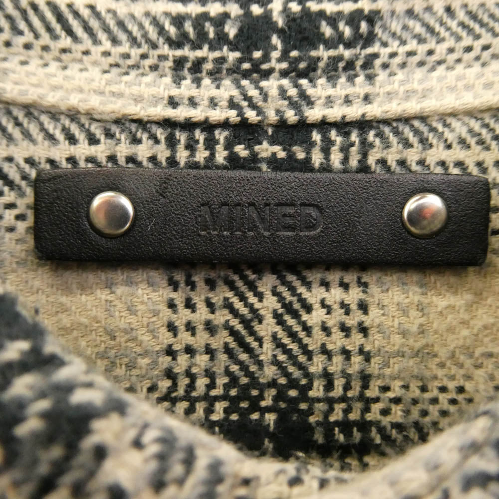 MINEDENIM マインデニム 22AW 2209-5003-07-022 V.Check Flannel Work SH チェック フランネル 長袖 ワーク シャツ ベージュ系 ブラック系 2【美品】【中古】