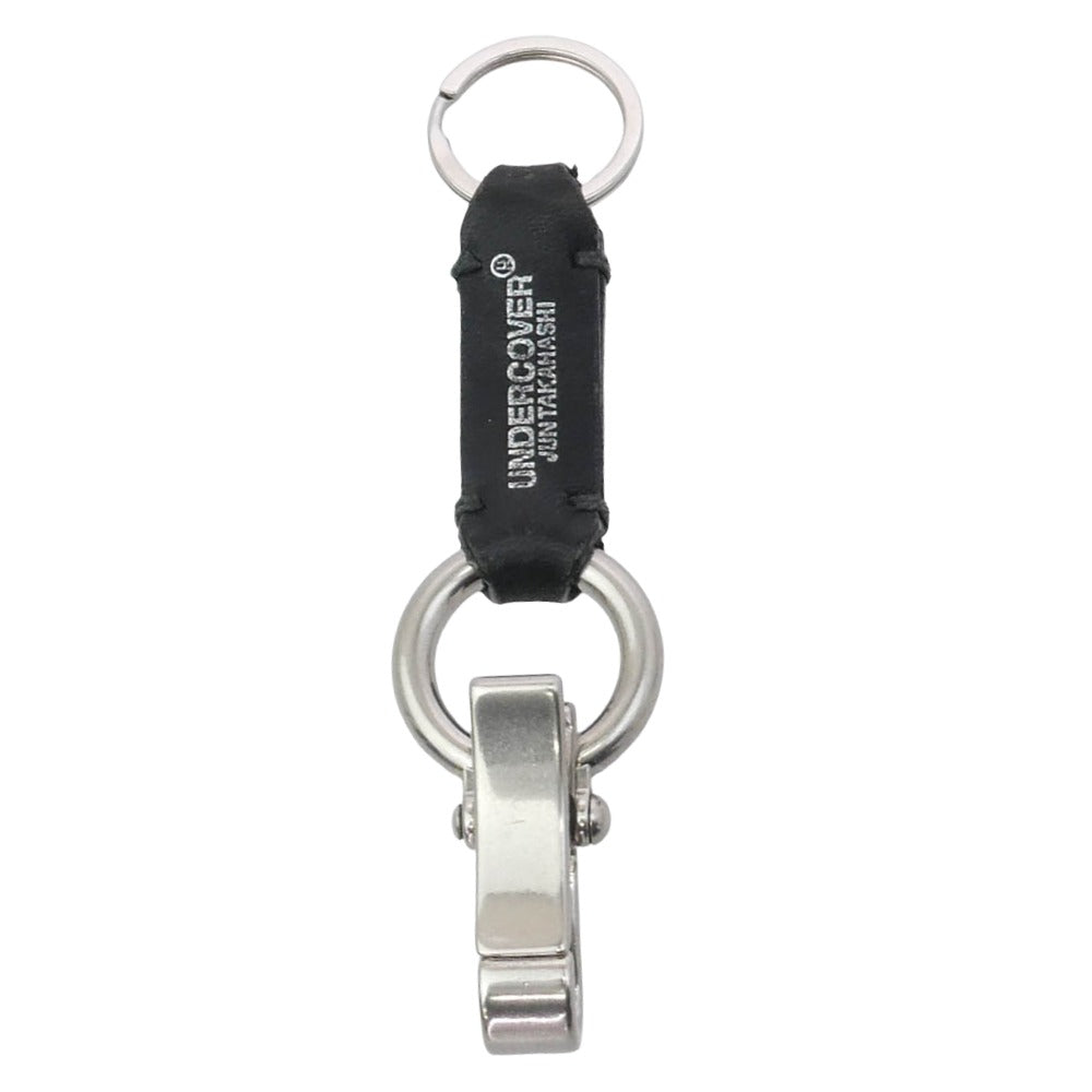 UNDERCOVER アンダーカバー レザー キーホルダー キーリング シルバー系 ブラック系【中古】