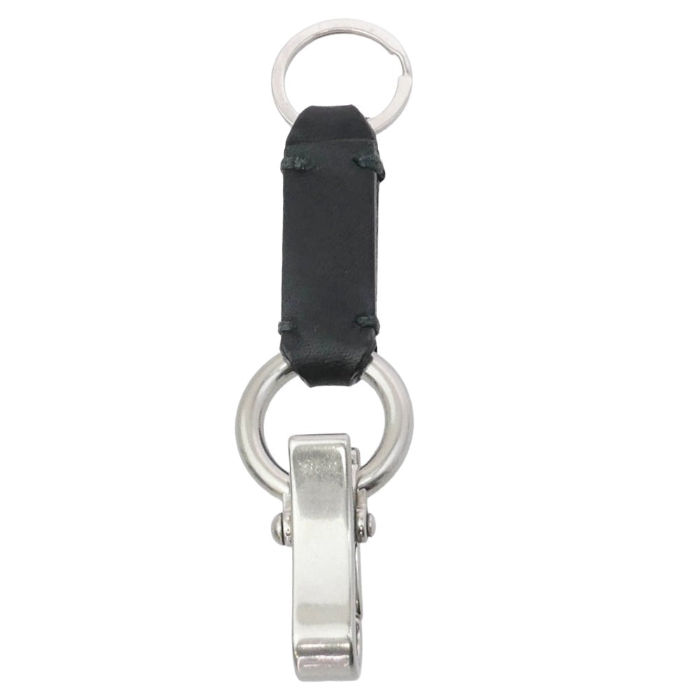 UNDERCOVER アンダーカバー レザー キーホルダー キーリング シルバー系 ブラック系【中古】