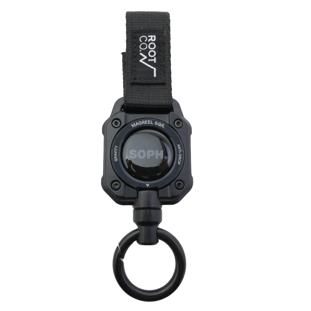 SOPHNET. ソフネット x ROOT CO. MAG REEL SQR コードリール キーホルダー ブラック系【中古】