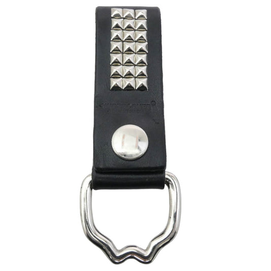 UNDERCOVER アンダーカバー スタッズ レザー キーホルダー ブラック系 シルバー系【中古】