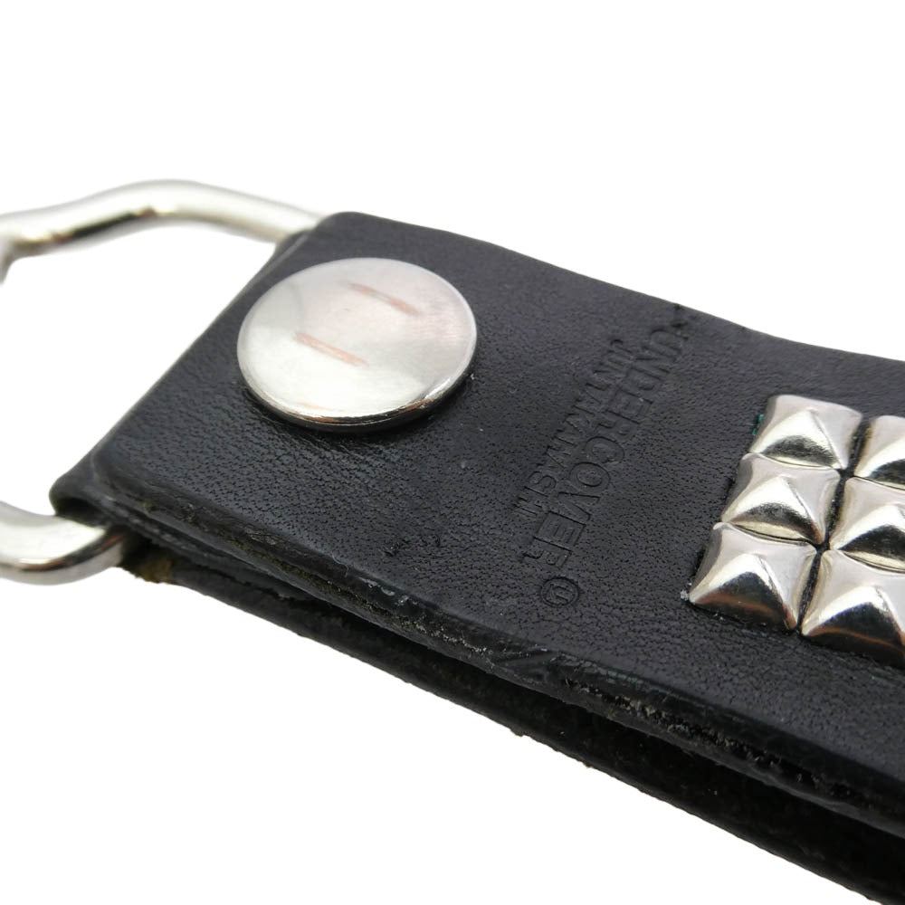 UNDERCOVER アンダーカバー スタッズ レザー キーホルダー ブラック系 シルバー系【中古】