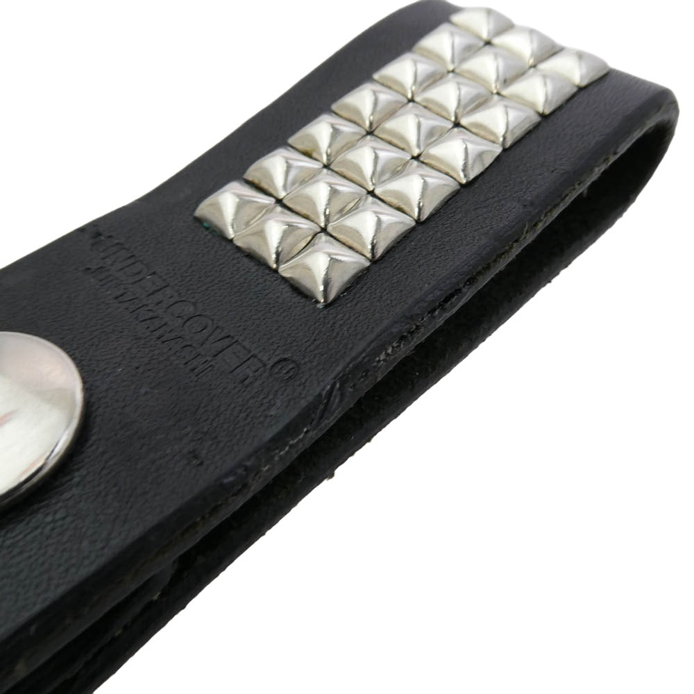 UNDERCOVER アンダーカバー スタッズ レザー キーホルダー ブラック系 シルバー系【中古】