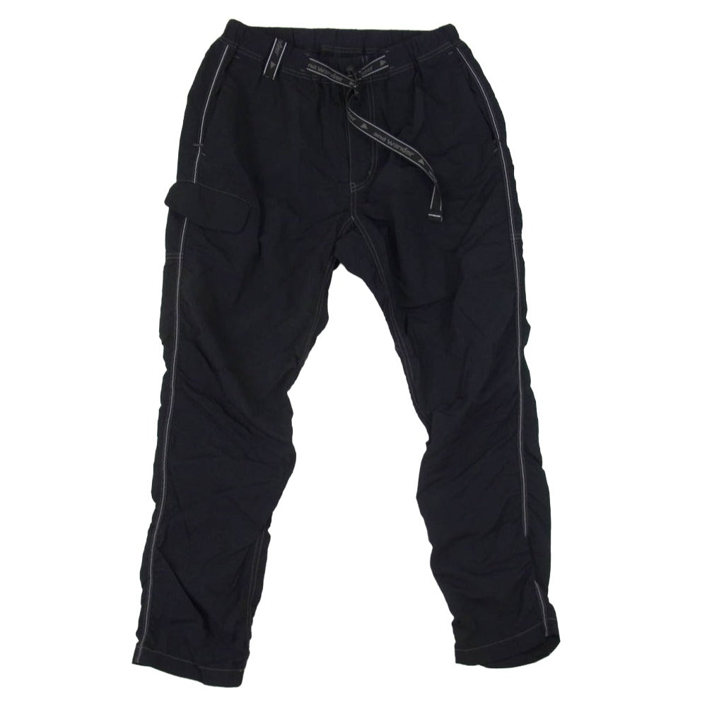 and wander アンドワンダー 574-3252037 Ny taffeta hiker pants ナイロン タフタ ハイカー パンツ ブラック系 S【中古】