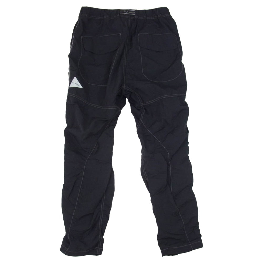 and wander アンドワンダー 574-3252037 Ny taffeta hiker pants ナイロン タフタ ハイカー パンツ ブラック系 S【中古】