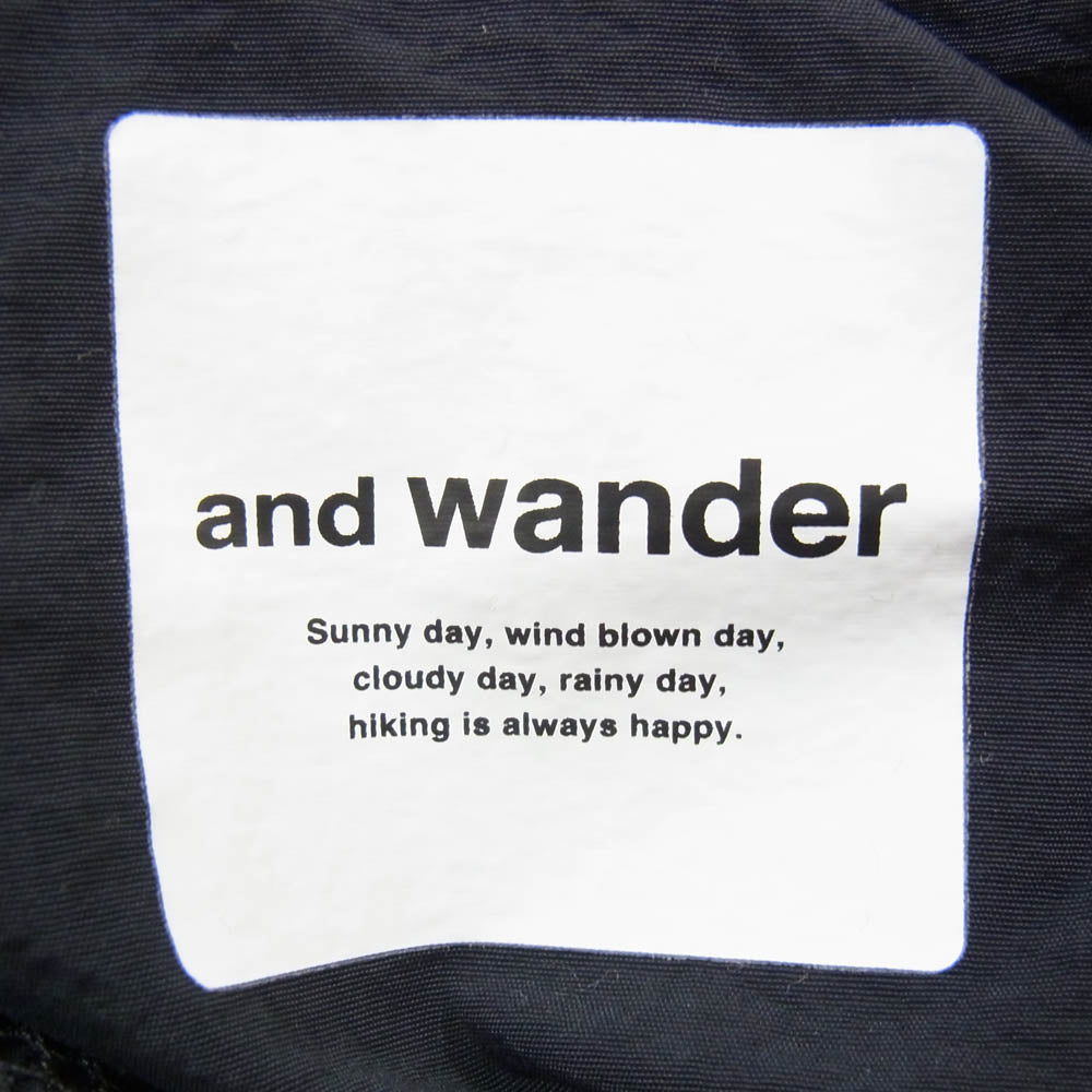 and wander アンドワンダー 574-3252037 Ny taffeta hiker pants ナイロン タフタ ハイカー パンツ ブラック系 S【中古】
