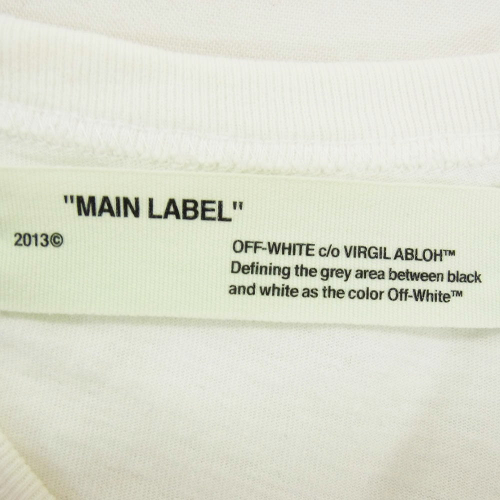 OFF-WHITE オフホワイト OMAB001F17185047 SEEING THINGS バック アーム ロゴ ロングスリーブ カットソー ホワイト系 M【中古】