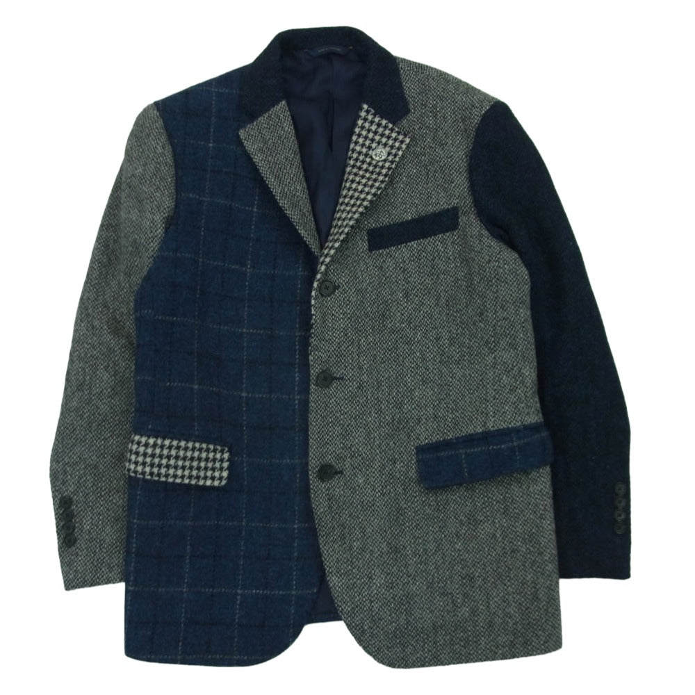 Brooks Brothers ブルックスブラザーズ ハリスツイード テーラード ジャケット ダークネイビー系 グレー系 39S【中古】