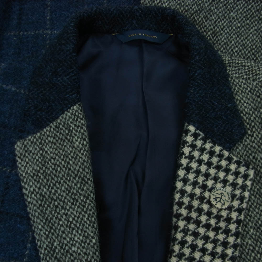 Brooks Brothers ブルックスブラザーズ ハリスツイード テーラード ジャケット ダークネイビー系 グレー系 39S【中古】