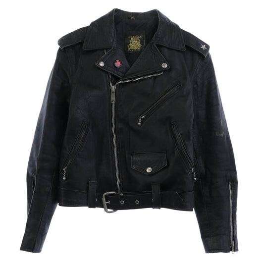 トリプルシックス 英国製 黒タグ ダブル ライダース ジャケット ブラック系 34【中古】