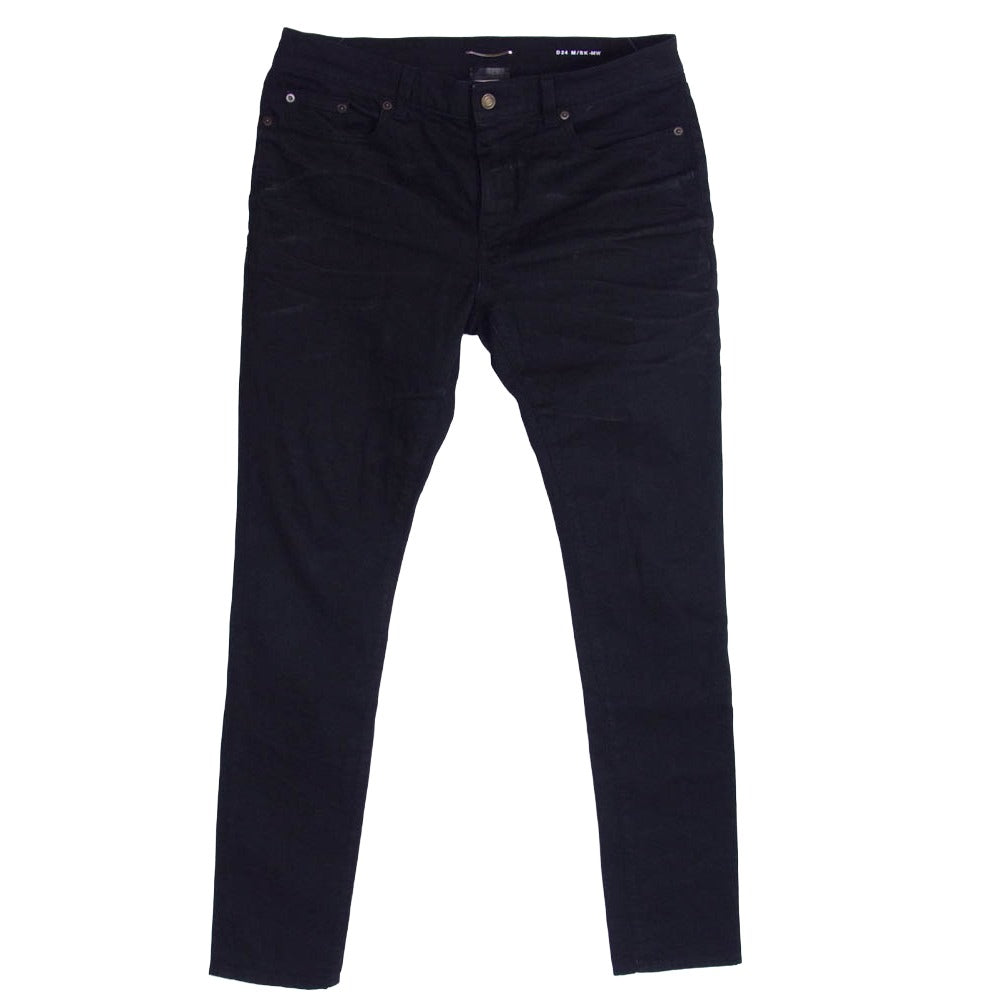 SAINT LAURENT サンローラン 622876 Y500R D24 M/SK-MW スキニーブラックデニムパンツ ブラック系 34【中古】