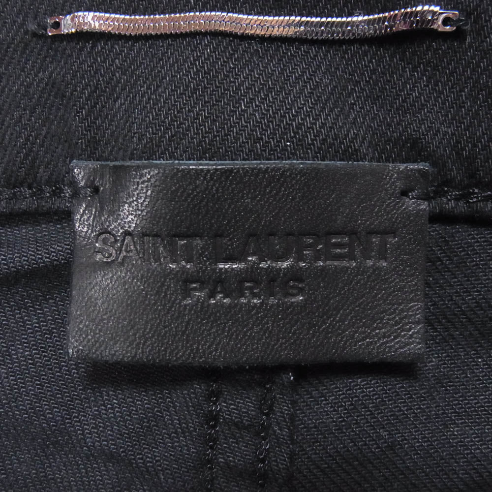 SAINT LAURENT サンローラン 622876 Y500R D24 M/SK-MW スキニーブラックデニムパンツ ブラック系 34【中古】