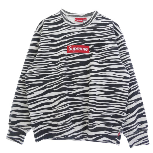 Supreme シュプリーム 22AW Box Logo Crewneck ボックスロゴ クルーネック スウェット ブラック系 ホワイト系 L【極上美品】【中古】