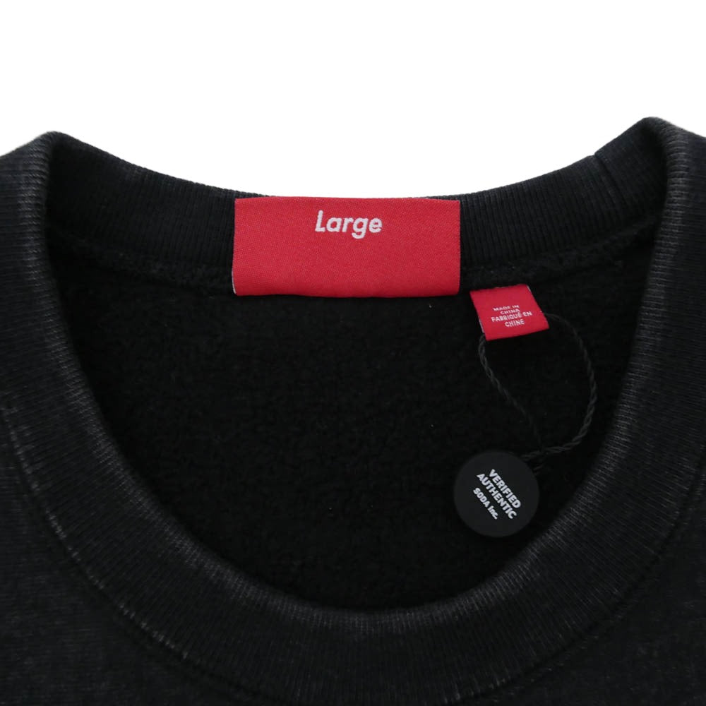 Supreme シュプリーム 25SS Washed Box Logo Crewneck ウォッシュド ボックスロゴ クルーネック スウェット ブラック系 L【極上美品】【中古】