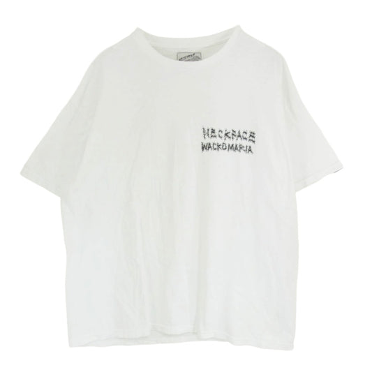 WACKO MARIA ワコマリア x NECKFACE ネックフェイス Back Print CREW NECK T-SHIRT バックプリント クルーネック 半袖 Tシャツ ホワイト系 XXL【中古】