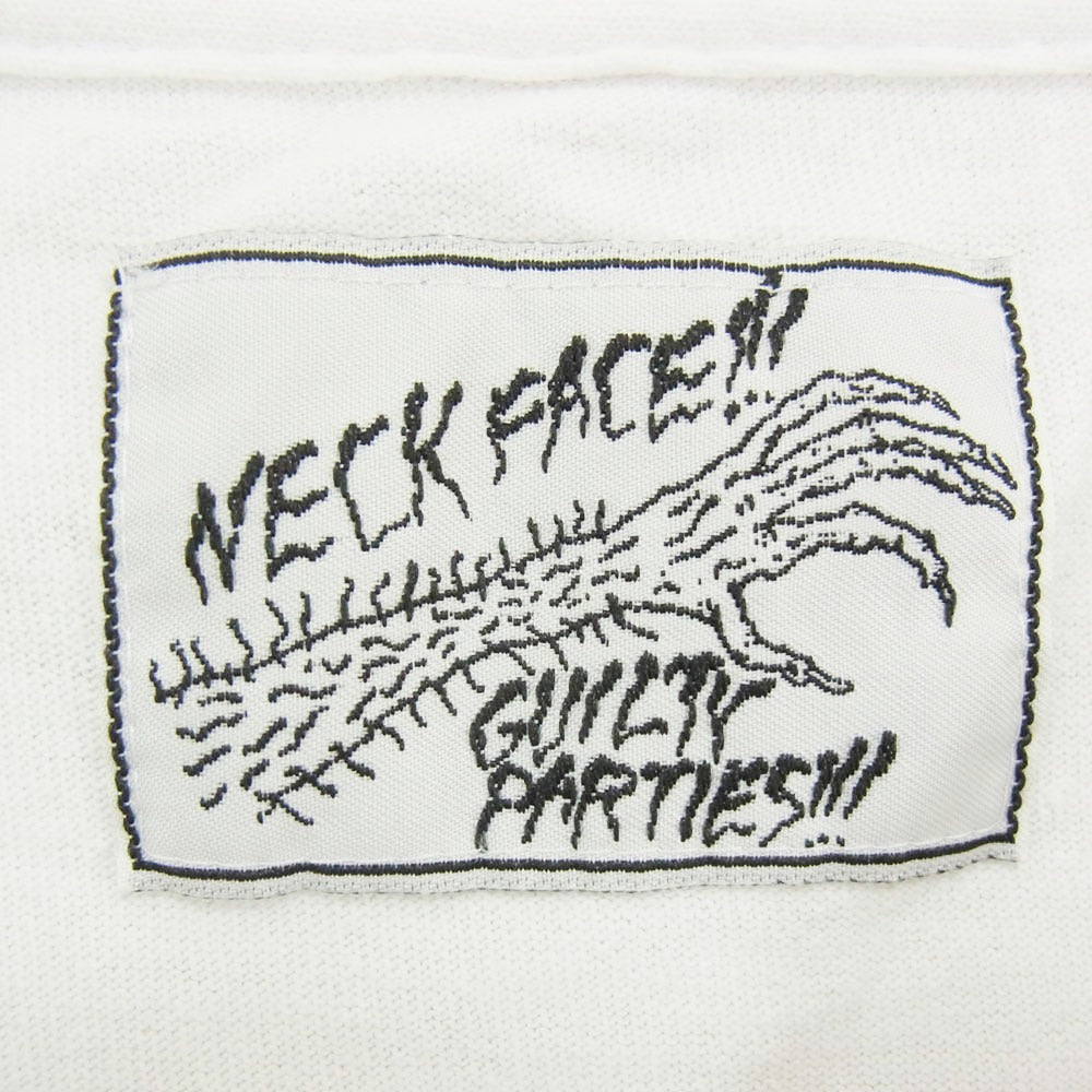 WACKO MARIA ワコマリア x NECKFACE ネックフェイス Back Print CREW NECK T-SHIRT バックプリント クルーネック 半袖 Tシャツ ホワイト系 XXL【中古】
