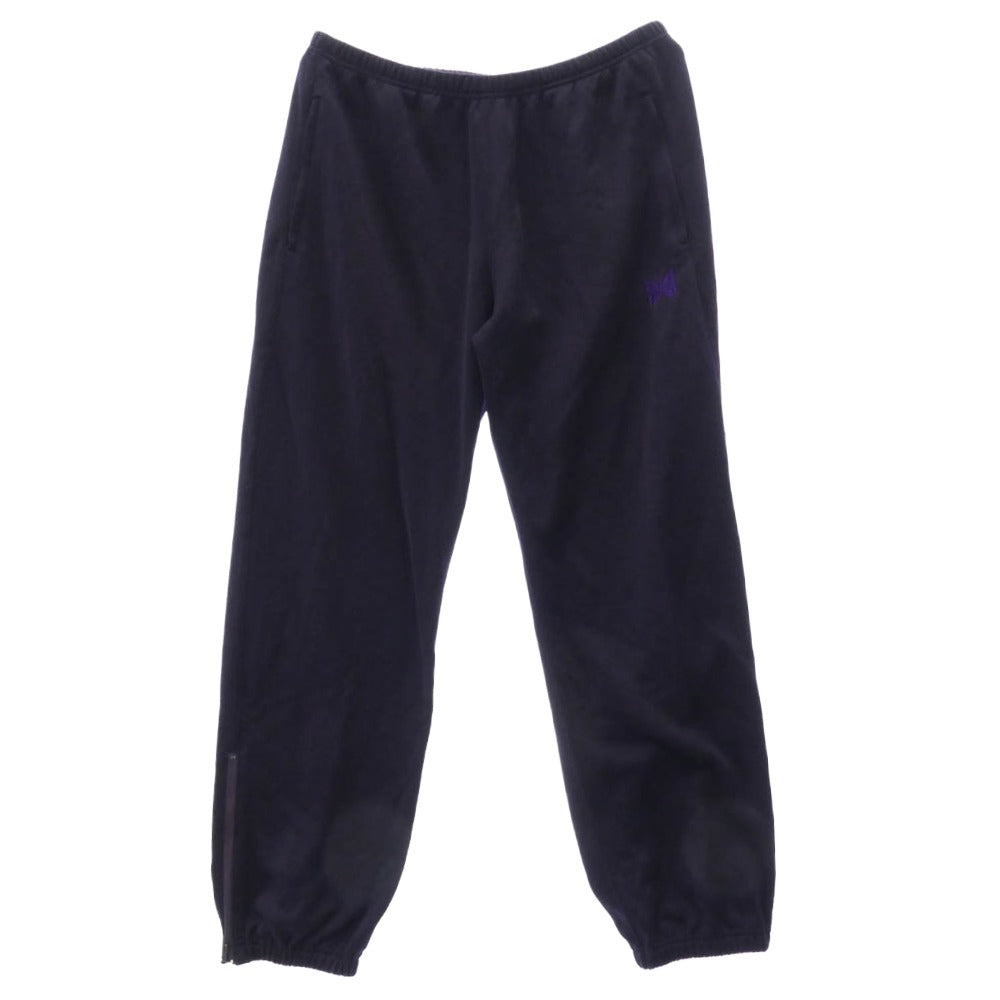 Needles ニードルス OT249 Zipped Sweat Pants パピヨン刺繍 裾ジップ スウェット トラックパンツ パープル系 XL【中古】