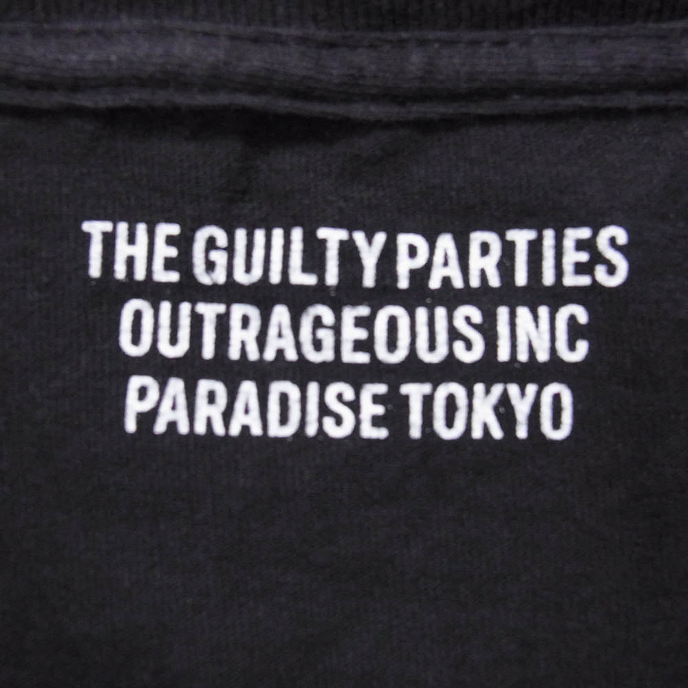 WACKO MARIA ワコマリア 24SS x TIM LEHI ティム リーハイ CREW NECK T-SHIRT クルーネック 半袖 Tシャツ ブラック系 XXL【中古】