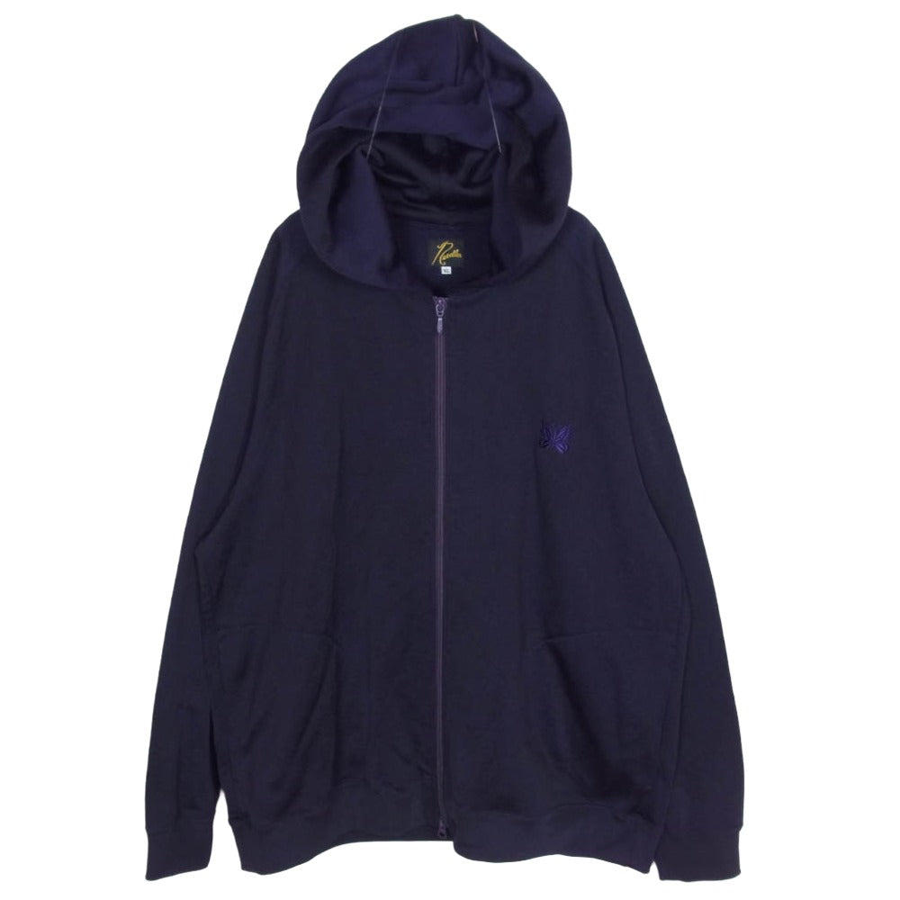 Needles ニードルス OT247 Zipped Sweat Hoody パピヨン刺繍 ジップアップ スウェット パーカー フーディー パープル系 XL【中古】