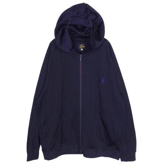 Needles ニードルス OT247 Zipped Sweat Hoody パピヨン刺繍 ジップアップ スウェット パーカー フーディー パープル系 XL【中古】