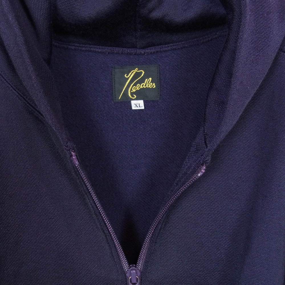Needles ニードルス OT247 Zipped Sweat Hoody パピヨン刺繍 ジップアップ スウェット パーカー フーディー パープル系 XL【中古】