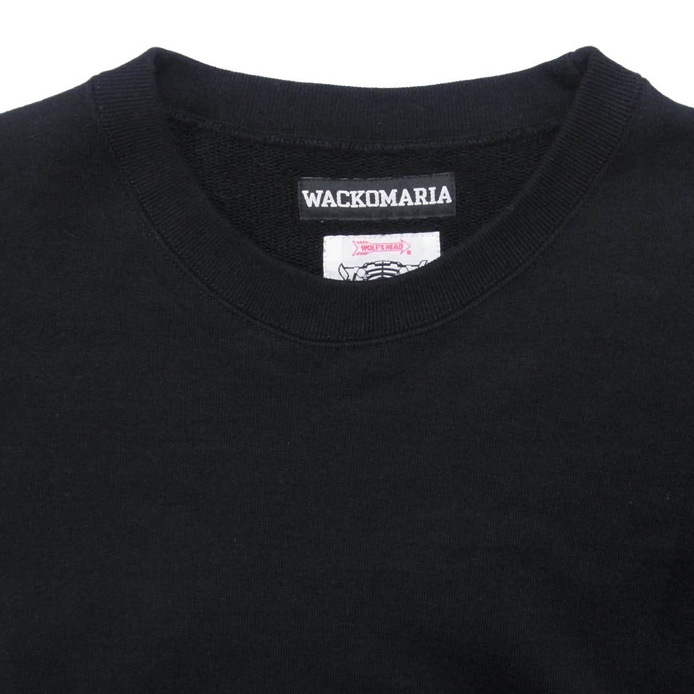 WACKO MARIA ワコマリア 24AW Heavy Weight Sweat Shirt ヘビー ウェイト クルーネック スウェット シャツ ブラック系 XL【中古】