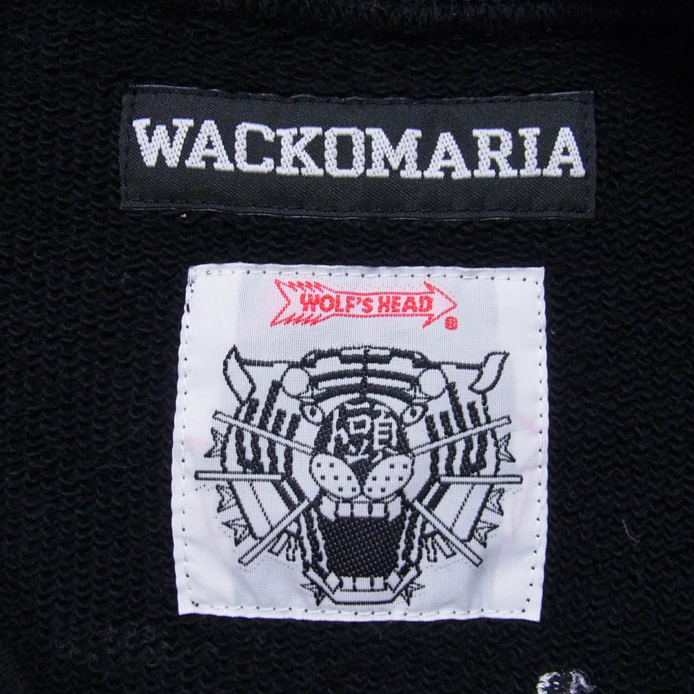 WACKO MARIA ワコマリア 24AW Heavy Weight Sweat Shirt ヘビー ウェイト クルーネック スウェット シャツ ブラック系 XL【中古】