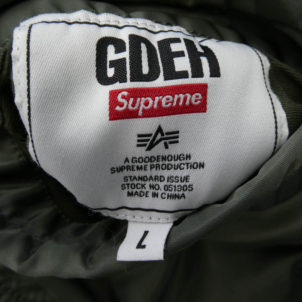 Supreme シュプリーム 25SS × GOODENOUGH Reversible MA-1 グッドイナフ リバーシブル ボンバー ジャケット ブルゾン カーキ系 L【中古】