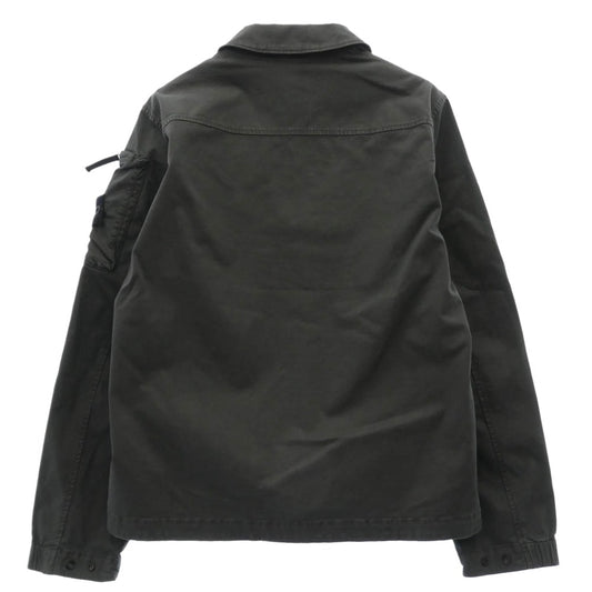 STONE ISLAND ストーンアイランド 24AW K1S151200003 S0004 ORGANIC STRETCH BROKEN TWILL COTTON オーガニック ブロークンツイルコットン ストレッチ ジップアップ 長袖 シャツ ジャケット グレー系 M【中古】